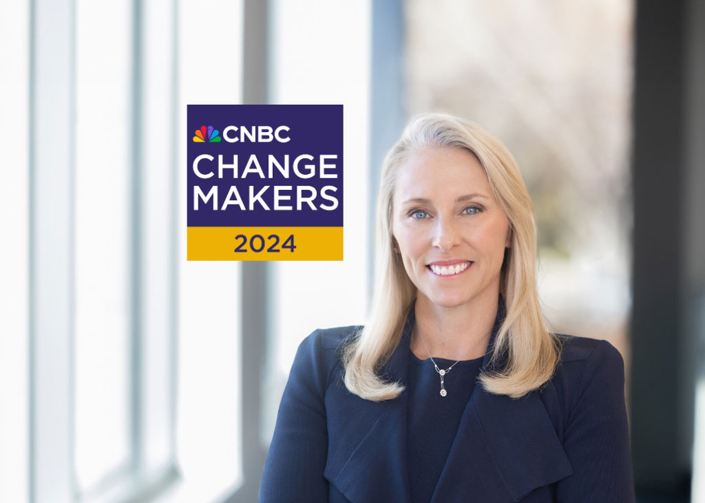 Zoetis CEO Kristin Peck and CNBC Changemakers 2024 logo