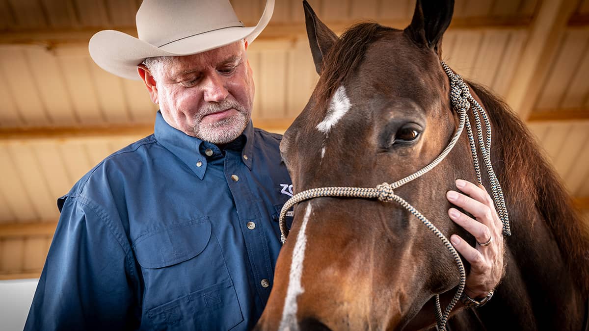 Dr. Mike McFarland with horse