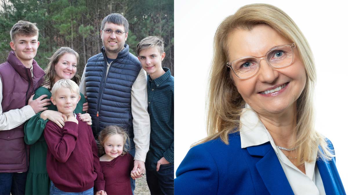 2025 Working Parent Year: Jessica Snyder with family; 2025 Caregiver of the Year: Anna Radke - Zoetis