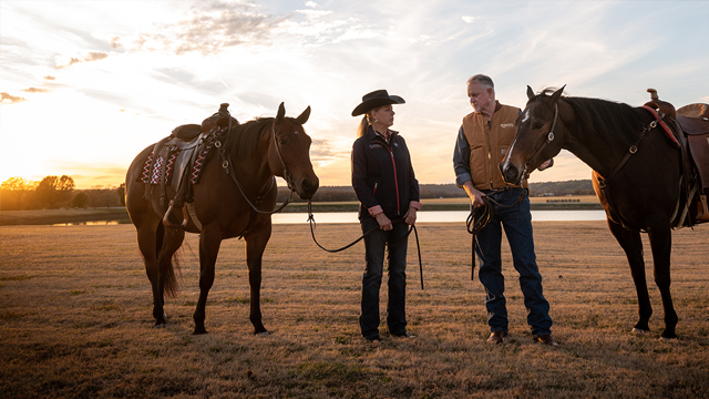 Dr. Eleanor Green with horses