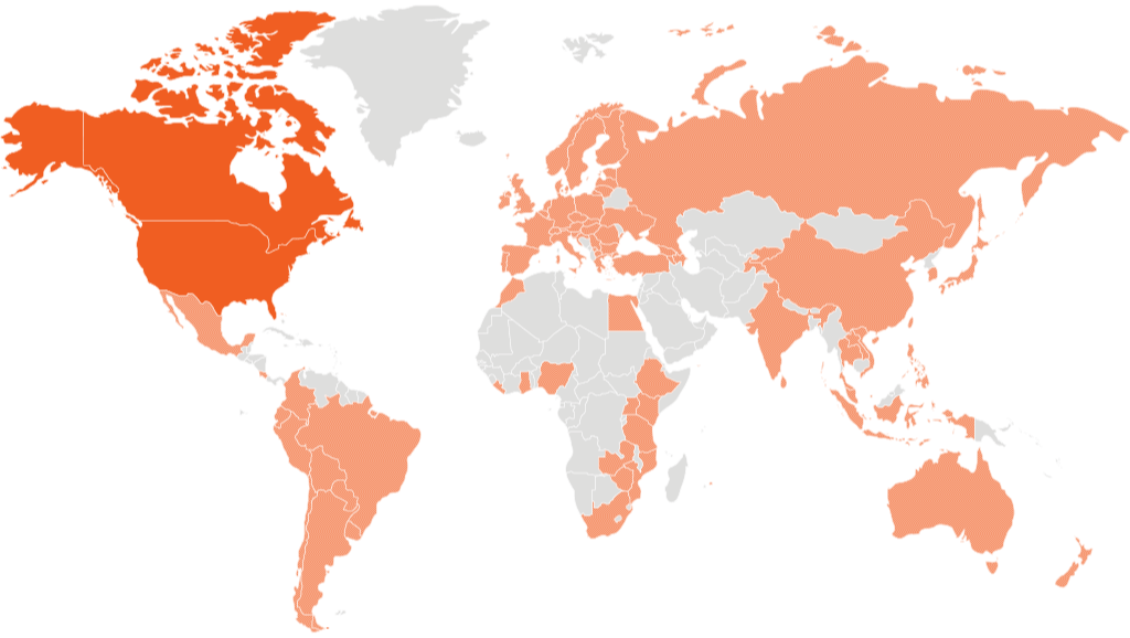 Map of Zoetis regions