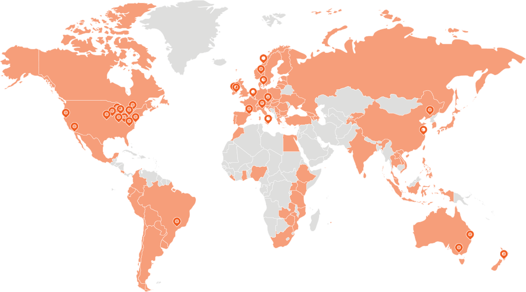 Map of all Zoetis manufacturing facilities